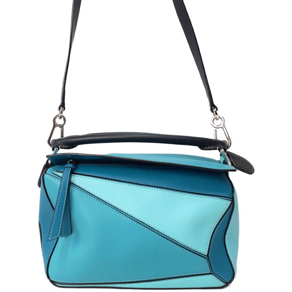 Loewe Puzzle Leather 2way Shoulder Bag Blue